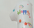 仕彩 白色印花數(shù)字氣球裝飾品兒童生日派對場景布置戶外手持拍照道具1 曬單實拍圖