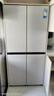 美的（Midea）餐邊柜427升45cm十字四開(kāi)門(mén)超薄零嵌入PST+急速凈味一級(jí)雙變頻三循環(huán)風(fēng)冷無(wú)霜玻璃面板家用電冰箱 BCD-427WUSGPZM月光米 曬單實(shí)拍圖
