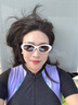 海倫凱勒【椰椰鏡】貓眼墨鏡女新款黑色復(fù)古橢圓墨鏡男潮流太陽鏡HK707N06 曬單實(shí)拍圖