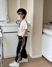 G.DUCKKIDS兒童裝男童春裝褲子2025新款春季運動中大童春秋冬款衛(wèi)褲加絨加厚 黑色春秋款 160 cm 曬單實拍圖