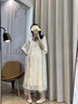 韞舜孕婦夏裝連衣裙2025新款夏季中國風刺繡裙子長裙夏天洋氣時髦夏款 國風連衣裙【杏色】 L（100-120斤） 曬單實拍圖
