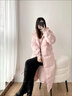 雅黛絲薇2025年新款冬季加厚羽絨棉服女中長(cháng)款小個(gè)子韓系棉襖過(guò)膝棉衣外套 粉色 L 曬單實(shí)拍圖
