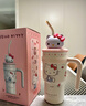 艾可思（X&W）hellokitty冰霸杯大容量保溫杯女士高顏值七夕禮物316保冷吸管杯 凱蒂貓700ml（禮盒裝） 曬單實拍圖