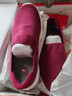 足力健老人鞋秋季女鞋平底媽媽鞋軟底一腳蹬休閑鞋旅游鞋 18617K酒紅38 曬單實(shí)拍圖