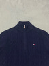 TOMMY HILFIGER25秋冬新款男裝商務(wù)休閑絞花肌理半拉鏈立領(lǐng)羊毛衫針織毛衣 藏青色DW5 S （推薦：120-135斤） 曬單實(shí)拍圖
