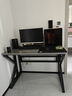 中光[速發(fā)到家] 巖板電腦桌實(shí)木電競臺式辦公學(xué)生學(xué)習寫(xiě)字桌書(shū)桌 黑架+阿瑪尼灰【特厚超穩26mm】 110x60x75cm【搖晃包賠】 曬單實(shí)拍圖