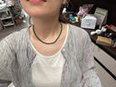 普陀山綠色瑪瑙玉髓串珠項鏈女碧玉石輕奢翡翠鎖骨頸鏈毛衣鏈 4mm 4mm綠玉髓項鏈 【總長(cháng)約40cm】 曬單實(shí)拍圖