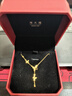 周大福 流蘇蝴蝶黃金項鏈(工費620)40cm 約5.1g EOF1058七夕禮物 曬單實拍圖
