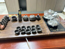 峰字旗全自動(dòng)玻璃底部上水茶盤家用客廳功夫茶具套裝一體大茶臺(tái)整套辦公 福滿天下+黑紫砂+底部上水 曬單實(shí)拍圖