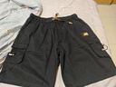 I'M DAVID工裝短褲男夏季男士休閑寬松五分褲子潮牌薄款中褲 黑色 8XL 曬單實(shí)拍圖