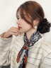 啄木鳥(niǎo)（TUCANO）品質(zhì)絲巾系脖感女2025新款小方巾搭配襯衫領(lǐng)巾圍脖腰果時(shí)尚綁發(fā)帶 腰果絲巾 【章若楠同款】 曬單實(shí)拍圖