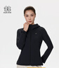 KOLON SPORT/可隆軟殼夾克 女子防風(fēng)防潑水耐磨連帽戶外運(yùn)動(dòng)休閑外套 LKJK5SN060-BK 黑色 L 170/92A 曬單實(shí)拍圖