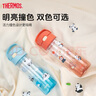 膳魔師（THERMOS）兒童大水杯壺tritan便攜塑料直飲杯男女學(xué)生小熊貓水壺600ml紅 曬單實(shí)拍圖