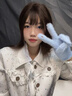 BIBK日本小糖豆毛絨手套可愛彩色冬季加絨保暖防寒露指可觸屏手套女 白色 曬單實(shí)拍圖