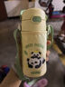膳魔師（THERMOS）兒童水杯tritan吸管杯學(xué)生開學(xué)必備小熊貓塑料水壺420ml紫 曬單實(shí)拍圖