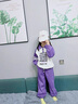 G.DUCKKIDS女童愛心運動套裝春裝2025新款兒童時髦兩件套春秋款小童寶寶衣服 紫色 120 cm(參考身高112-120 4-5周 曬單實拍圖
