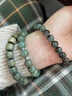 小米星翡翠手串女男東海水晶瑪瑙玉髓藍水散珠子飄綠項鏈玉手鐲玉石手鏈 油青深款約5-6mm 曬單實(shí)拍圖