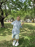 超會(huì )購日系格子短袖襯衫女男夏季復古小眾設計感學(xué)生寬松休閑襯衣 藍色 M 曬單實(shí)拍圖