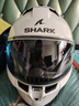 SHARK鯊魚2024新款星空三摩托車頭盔戶外騎行雙鏡片男女四季機車全盔3c HE0900WHU(原廠透明鏡片） L 曬單實拍圖
