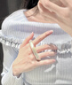 胖東來款式蝴蝶祥云銀手鐲女純銀999足銀描金閉口銀鐲子情人節(jié)禮 閉口蝴蝶琺瑯手鐲 【58圈(100-120斤)】 曬單實(shí)拍圖