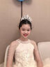 迪牧歐女童高定晚禮服兒童生日公主裙花童小女孩主持人鋼琴走秀表演服夏 香檳色前短后長(cháng) 130 曬單實(shí)拍圖