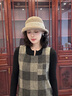 Siggi帽子女秋冬拼色保暖羊毛卷邊盆帽漁夫帽日系韓版優(yōu)雅百搭禮帽 夾花咖 M 57CM 曬單實拍圖
