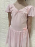 舞東方兒童舞蹈服女童夏季短袖考級練功服幼兒芭蕾舞裙中國舞跳舞舞蹈裙 藕粉色 130 (高120-130cm 重38-43斤) 曬單實(shí)拍圖