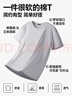 名創(chuàng)優(yōu)品（MINISO）短袖男純棉休閑寬松夏季圓領(lǐng)百搭青少年潮流半袖t恤 冰川藍(lán) 3XL 曬單實(shí)拍圖
