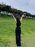 燦圖窄版西裝褲子女春夏季高腰寬松顯瘦小個子休閑垂感闊腿直筒長褲潮 黑色 L 【建議110-120斤】 曬單實拍圖