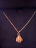 中國黃金（CHINA GOLD）四葉草黃金項(xiàng)鏈女足金轉(zhuǎn)運(yùn)珠吊墜七夕情人節(jié)禮物送女友老婆 足金四葉草吊墜約0.5g*配銀鏈 曬單實(shí)拍圖