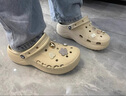 卡洛馳Crocs 夏季新款貝雅洞洞鞋男女戶外涼拖鞋男士沙灘鞋 骨白色 38 曬單實(shí)拍圖
