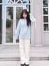 蝶嬌諾衛(wèi)衣女裝2025新款韓版秋季穿搭女套裝小個子奶系秋冬休閑衣服褲子 毛衣+褲子 套裝 M 曬單實拍圖