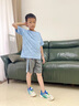 迪士尼（Disney）童裝男童夏裝套裝兒童衣服男孩夏季短袖短褲運動裝男孩速干衣夏款 藍色 150 建議11~12歲（140-150cm） 曬單實拍圖