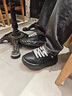 莎萊茜（SALAXI）2025秋冬新品阿帕奇高級情侶面包鞋厚底增高低幫休閑板鞋男女同款 黑色 40 【男款】 曬單實(shí)拍圖