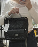 URBAN REVIVO2026春季新款女氣質(zhì)小香風(fēng)菱格雙肩背包UAWB50167+ 黑色 曬單實(shí)拍圖