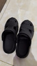 特步（XTEP）運(yùn)動(dòng)拖鞋男洞洞鞋男夏季涼拖鞋外穿厚底涼鞋男 A043 正黑色 42-43 曬單實(shí)拍圖