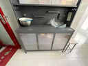 優(yōu)益匠廚房置物架餐邊儲物柜落地多層烤箱微波爐鍋電器多功能收納櫥柜子 輕奢灰（長120）五層-特厚加寬 曬單實(shí)拍圖