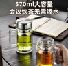 蘇泊爾雙層玻璃杯男家用商務(wù)辦公泡茶杯子過(guò)濾車(chē)載水杯570mL.流光銀 曬單實(shí)拍圖