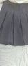 紅袖（hopeshow）學(xué)院風(fēng)半身裙2025冬季新款女裝垂感遮胯顯瘦百搭氣質(zhì)A字百褶裙 煙灰056 XL 曬單實(shí)拍圖