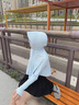 都市麗人2025新款女裝防曬衣冰絲薄款防曬外套夏季涼感寬松斗篷遮陽(yáng)防曬服 冰川藍(lán)(純色) UPF50+ M 曬單實(shí)拍圖