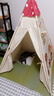 小斑鳩（little dove）兒童帳篷室內(nèi)游戲屋/男女孩ins印第安風(fēng)格玩具屋生日節(jié)日禮物 【順豐/京倉】蘑菇兔(不含墊)+帽子+串燈 曬單實(shí)拍圖