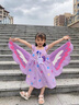 G.DUCKKIDS小黃鴨小馬寶莉公主裙女童連衣裙夏季獨(dú)角獸翅膀飛袖兒童吊帶裙子 粉色碧琪 120 建議5~6歲【110-120cm】cm 曬單實(shí)拍圖
