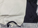 貓人（MiiOW）男士睡衣家居服純棉插肩袖圓領(lǐng)透氣短袖短褲柔軟親膚套頭兩件套 白色+深藍(lán) 3XL 推薦（160-180）斤 曬單實(shí)拍圖