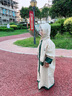 牧萌兒童雨衣帶書(shū)包位防水透氣男童女童加厚學(xué)生時(shí)尚雨披 默咖米 3XL 曬單實(shí)拍圖