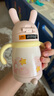 babycare兒童保溫杯嬰幼兒1-3歲316L不銹鋼嬰兒保溫杯水壺寶寶幼兒園水杯 贈直通吸嘴-把手款 歐珀粉 300ml 曬單實拍圖