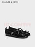 CHARLES&KEITH交叉帶平底芭蕾鞋瑪麗珍鞋子女鞋生日禮物CK1-70381023-1 Black Box黑色 38 曬單實(shí)拍圖