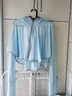浪莎（LangSha）冰絲防曬衣女夏季遮陽防曬服騎行透氣防紫外線薄款寬松防曬外套女 天藍色 均碼 （80-160斤） 曬單實拍圖