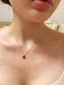 梵克雅寶（Van Cleef & Arpels）項鏈女 四葉草18K紅玉髓幸運星小紅花項鏈送女士女友節日送禮 小號 紅玉髓 VCARN59M00 9.5mm 曬單實(shí)拍圖