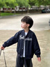 Smartiden國際品牌兒童外套2025秋男童日系字母棒球服男寶寶中小童刺繡夾克 藏青色 80 曬單實(shí)拍圖