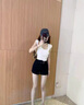 衣然呈品梨形身材高腰a字牛仔短褲女夏季薄款寬松遮胯顯瘦時尚辣妹熱褲女 黑色 M 【建議90-110斤】 曬單實拍圖